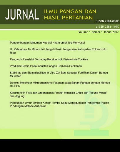 Jurnal Ilmu Pangan dan Hasil Pertanian